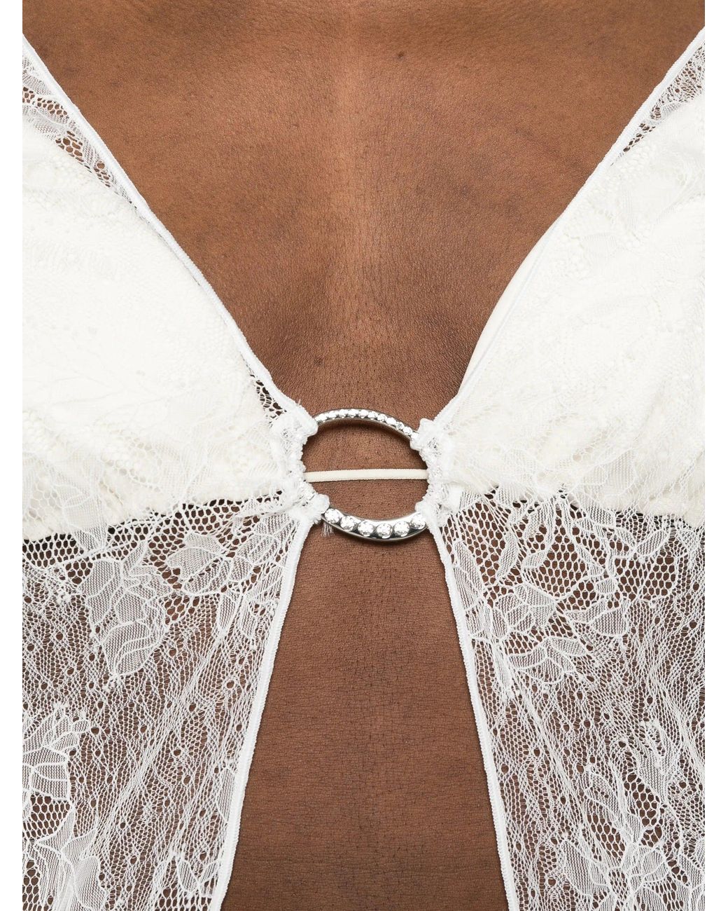 Oseree Bruidskant O Gem Kaftan in het White