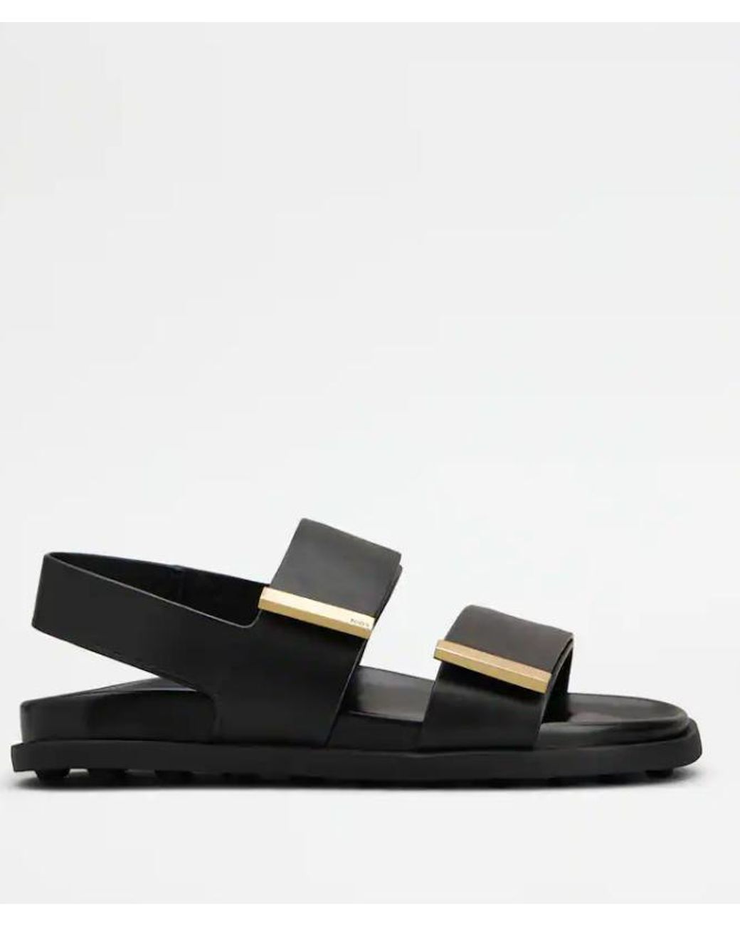 Tod's Black Leather Sandal