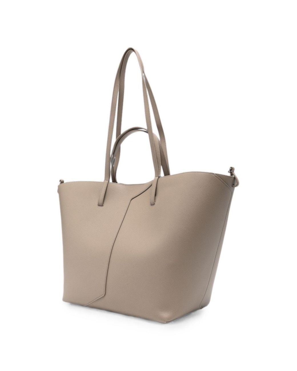 Emporio Armani Natural Medium Leather Tote Bag
