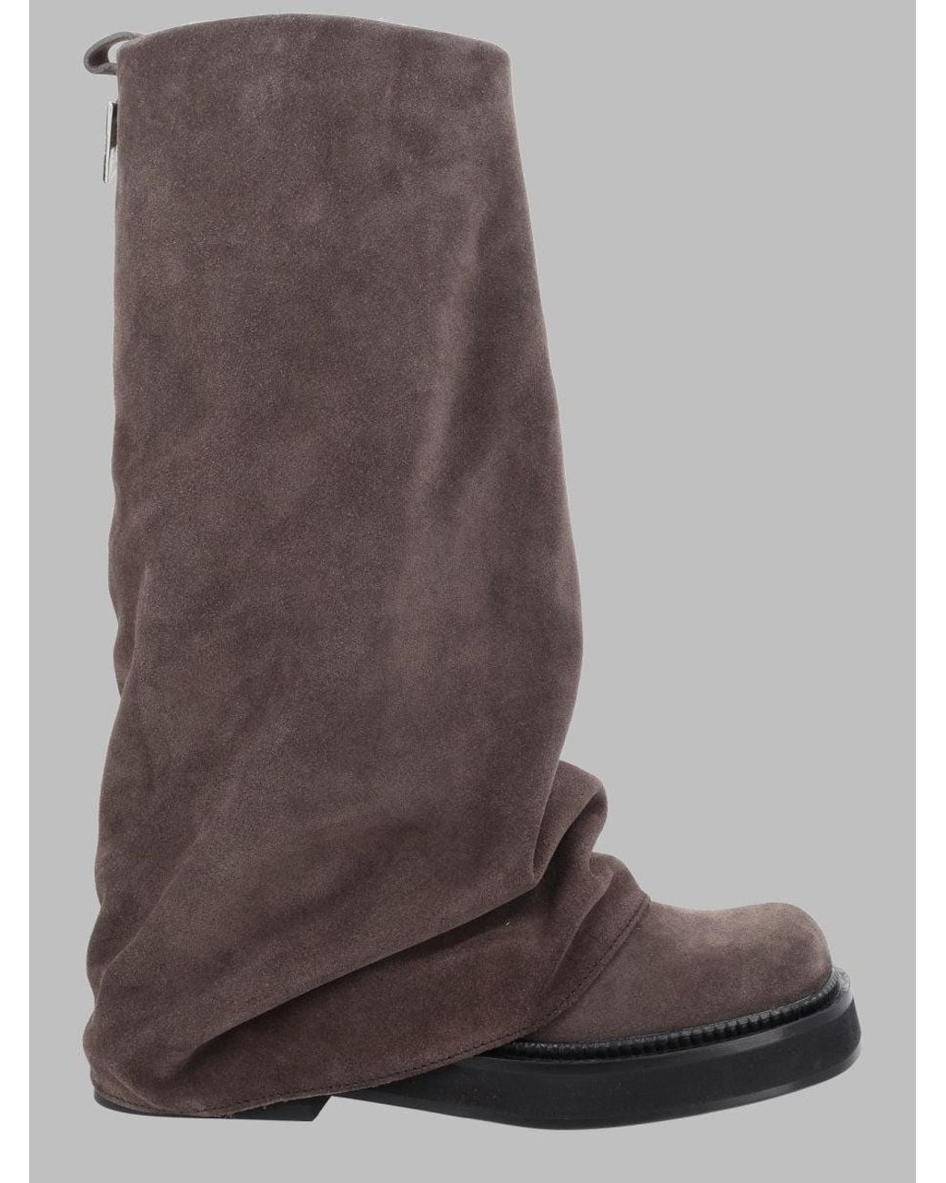 The Attico Brown Stivale Combat "Robin"