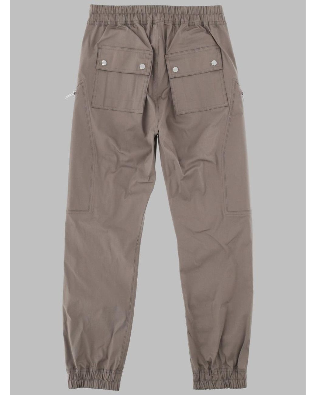 Rick Owens Brown Cargo Trousers Heizer Cotton for men