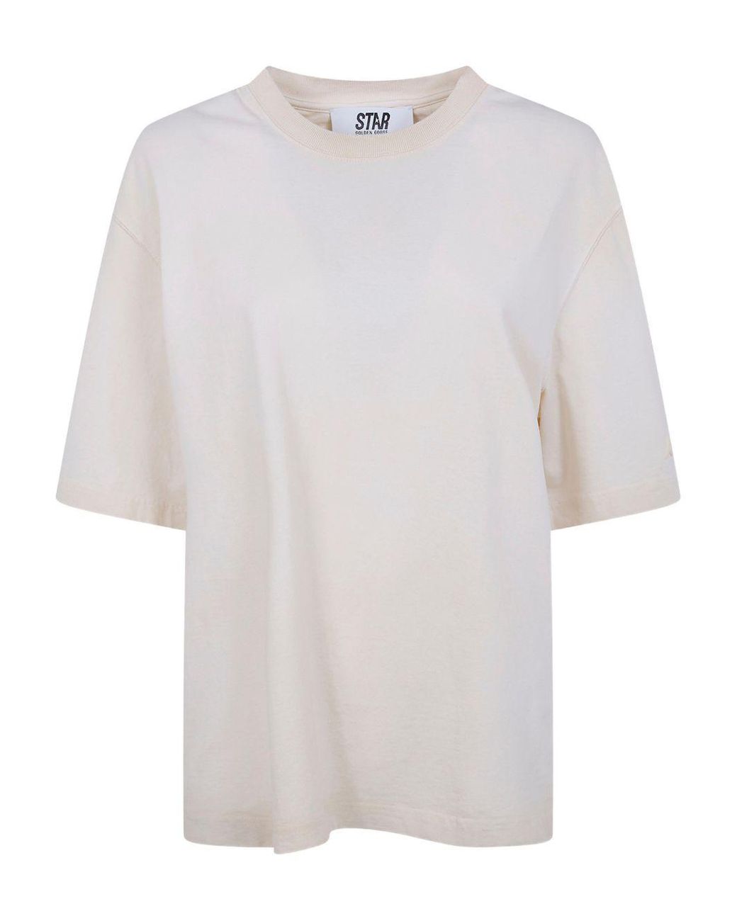 Golden Goose Deluxe Brand White Logo Cotton T Shirt