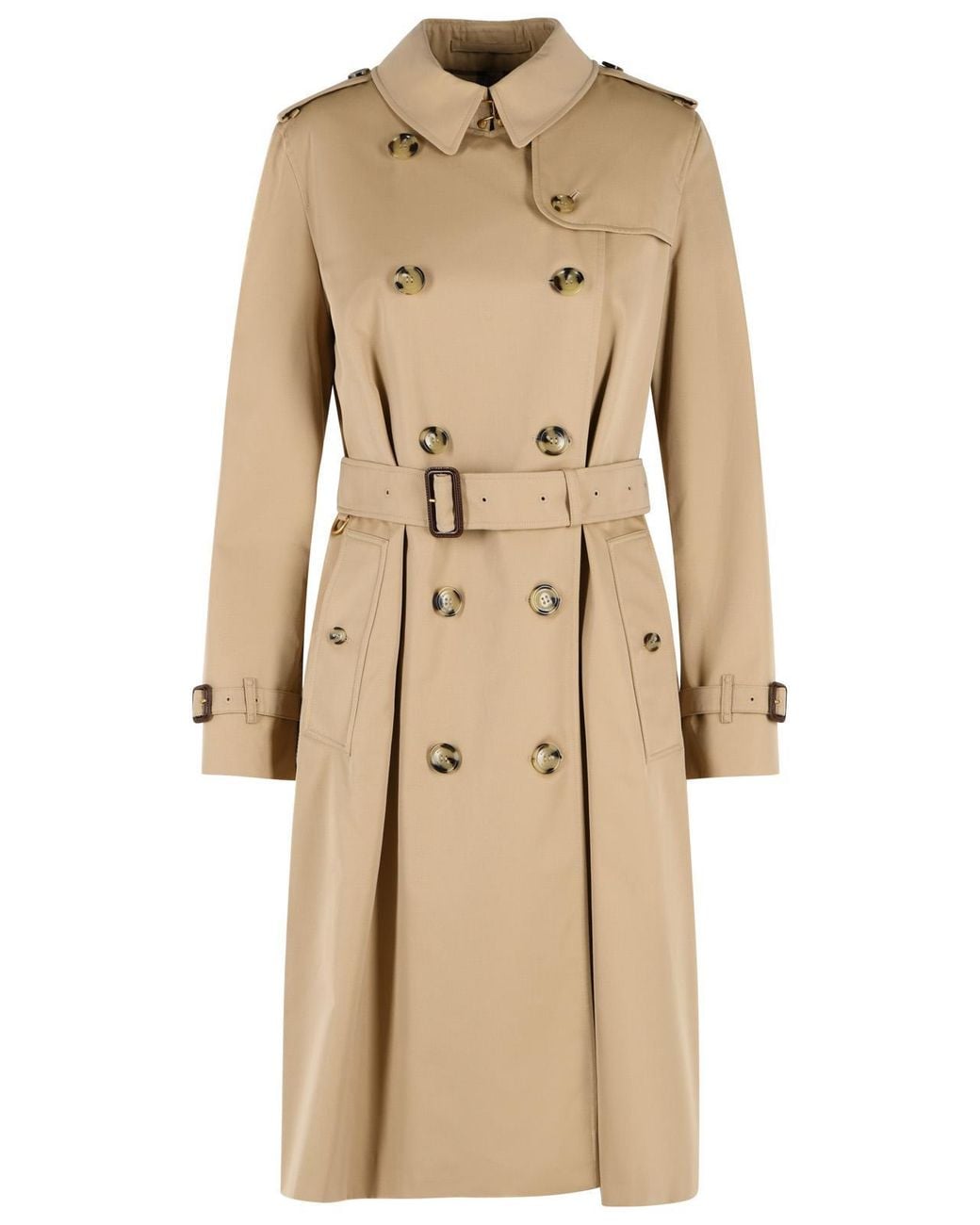 Burberry Natural Long 'Kensington' Cotton Trench Coat