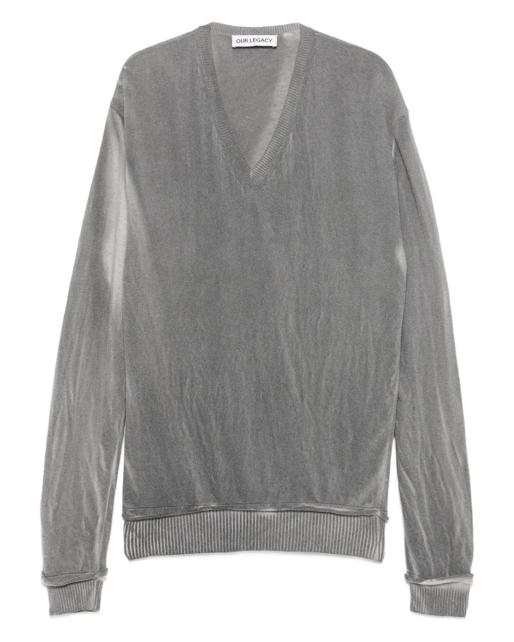 Our Legacy Gray Parallel V Neck
