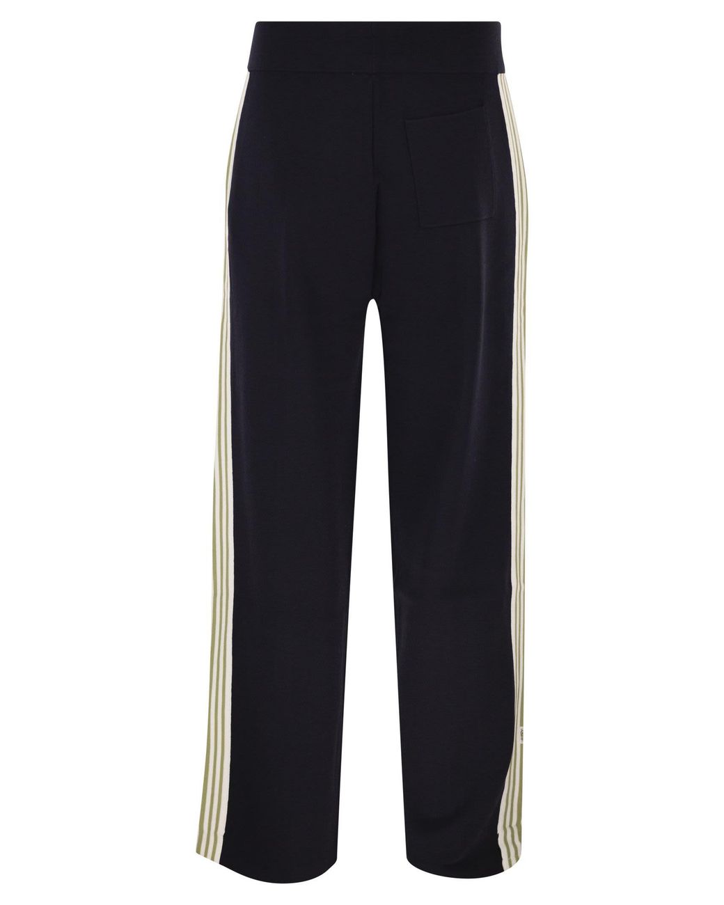 Autry Blue Viscose Track Trousers With Side Stripes for men