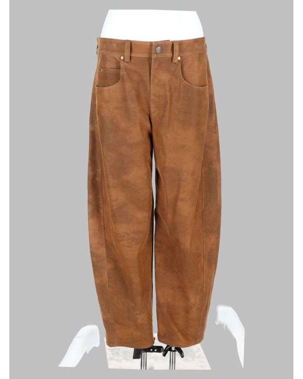 Isabel Marant Brown Tailored High-Waist Trousers