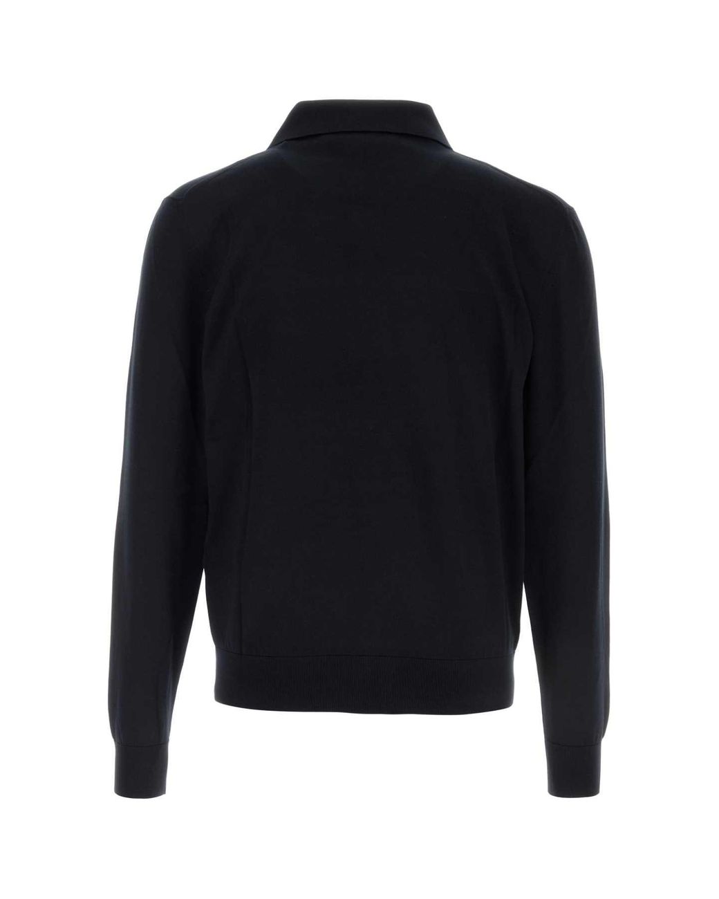 Saint Laurent Blue Midnight Silk Blend Polo Shirt