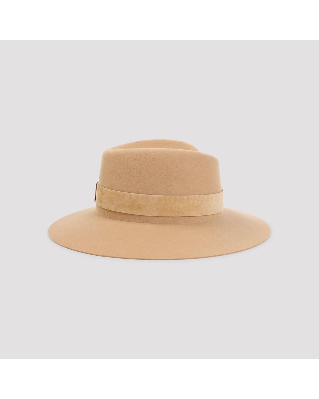 Maison Michel Natural Warm Virginie Suede Hat