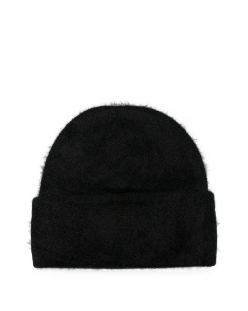 Soft Goat Black Wool Beanie
