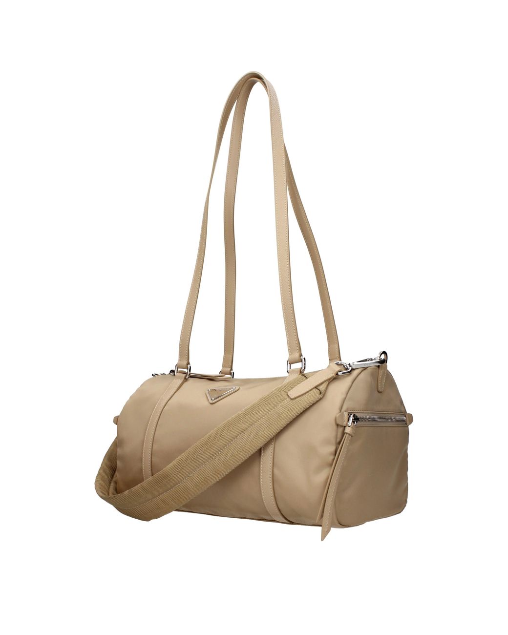 Prada Natural Shoulder Bags Of Or Camel Fabric