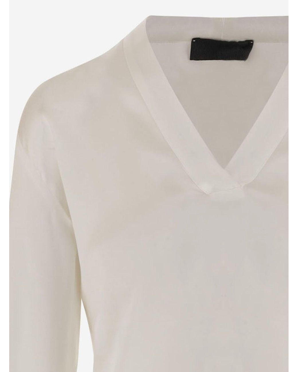 F.it White Shirt Stretch Silk