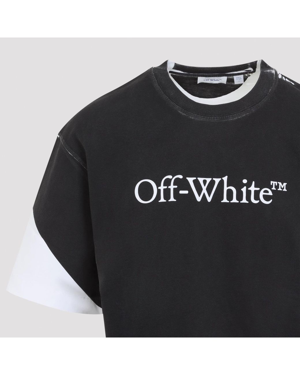 Off-White c/o Virgil Abloh Black Negative Big Bookish Skate T Shirt