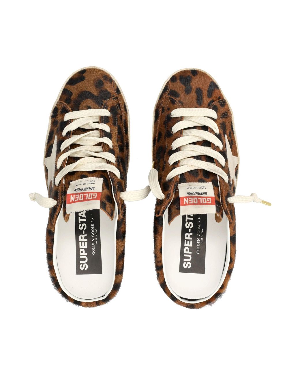 Golden Goose Deluxe Brand Brown Super-Star Sabot Sneakers Leopard Print