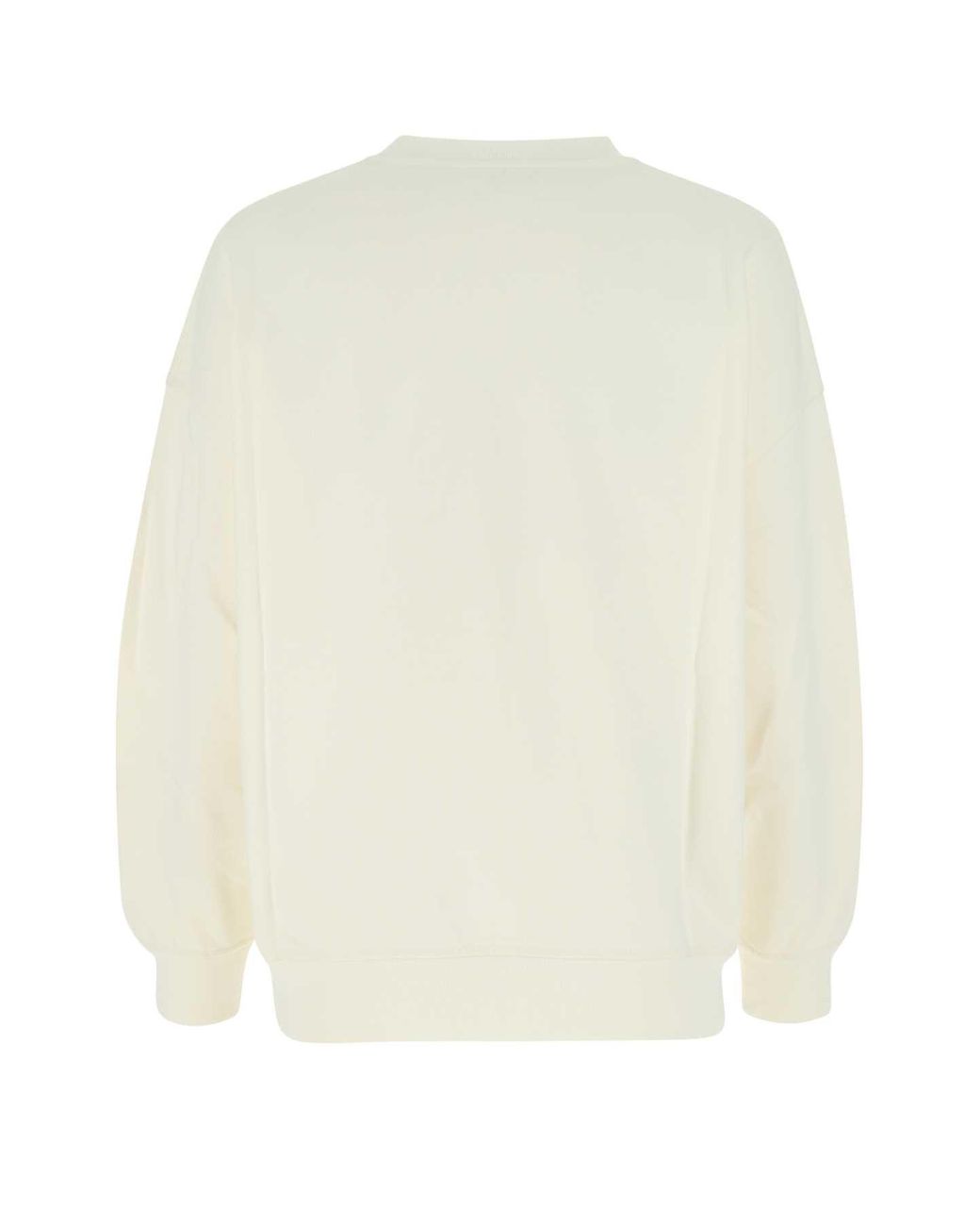 McQueen White Ivory Cotton Oversize Sweatshirt