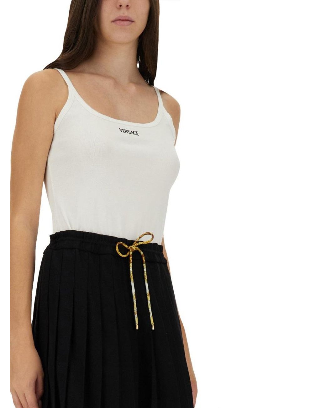 Versace Black Tops With Logo