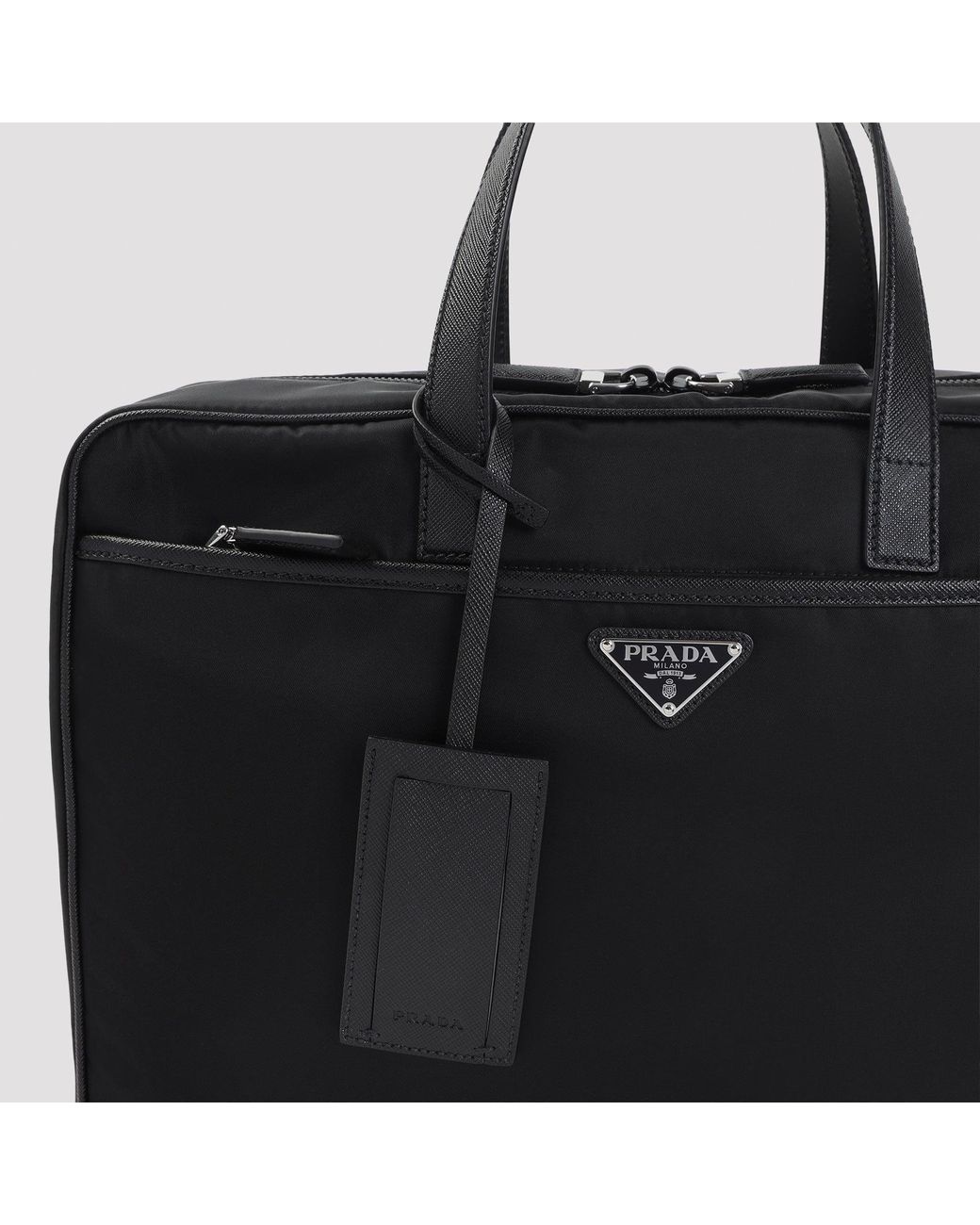 Re Nylon Briefcase Prada en coloris Black