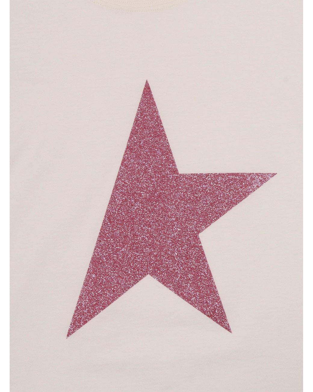 Golden Goose Deluxe Brand Pink Star Girl's T Shirt Cotton Jersey With Glitter Print for men