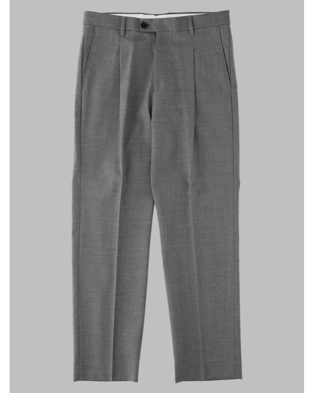 BE ABLE Gray Wool-Blend Stretch Trousers for men