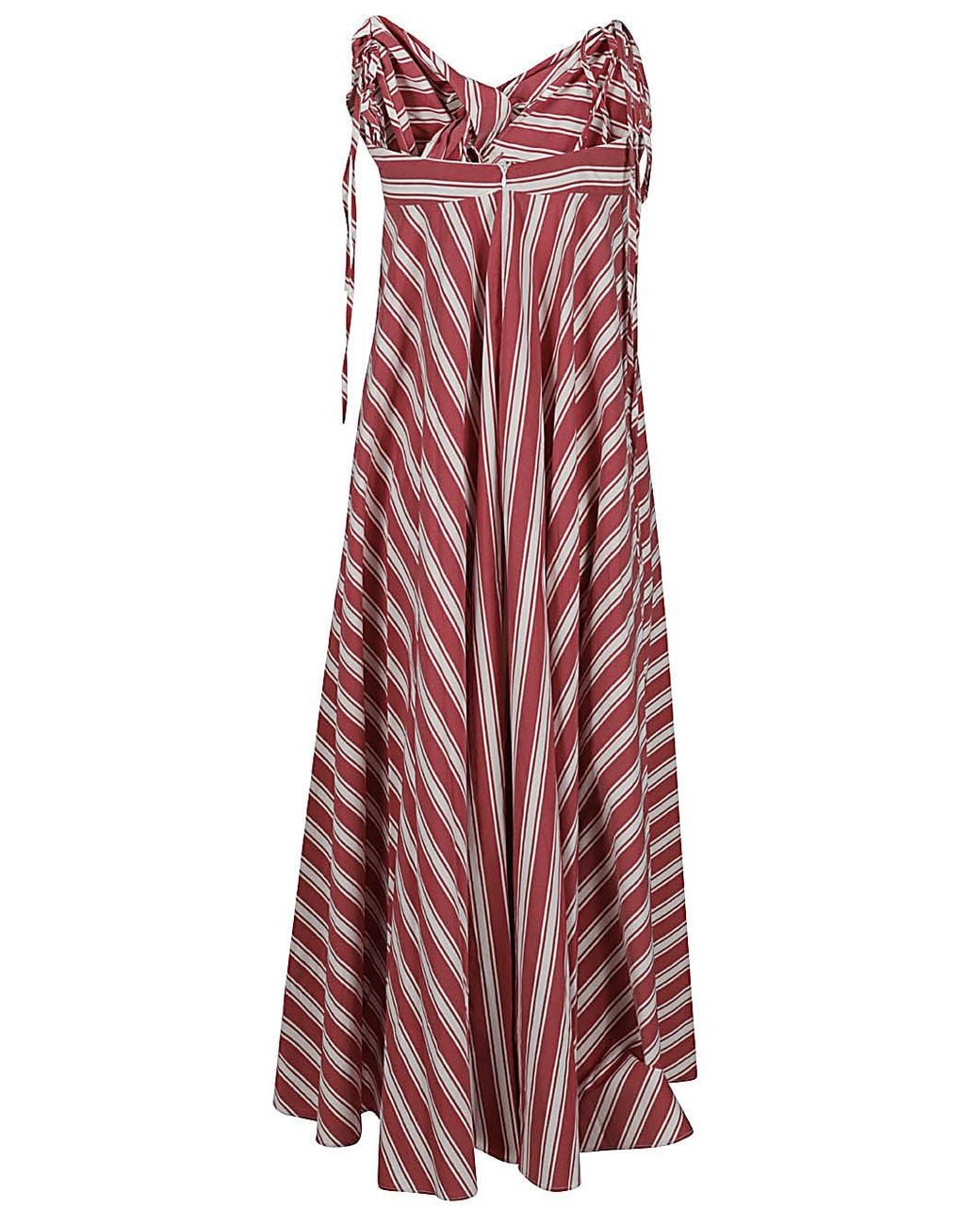Lavi Purple Cotton Blend Long Dress