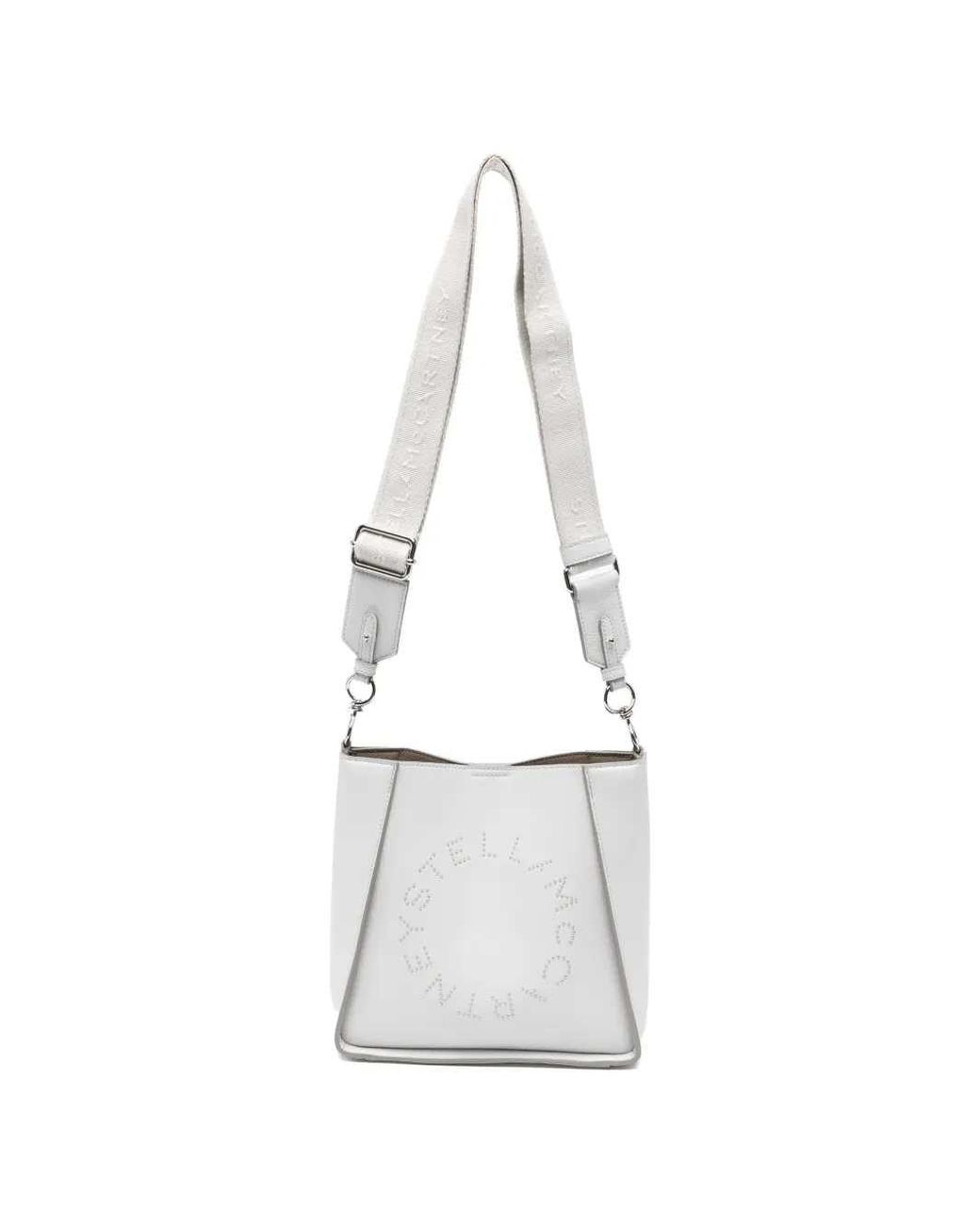 Stella McCartney White Shoulder Bag With Logo Detail