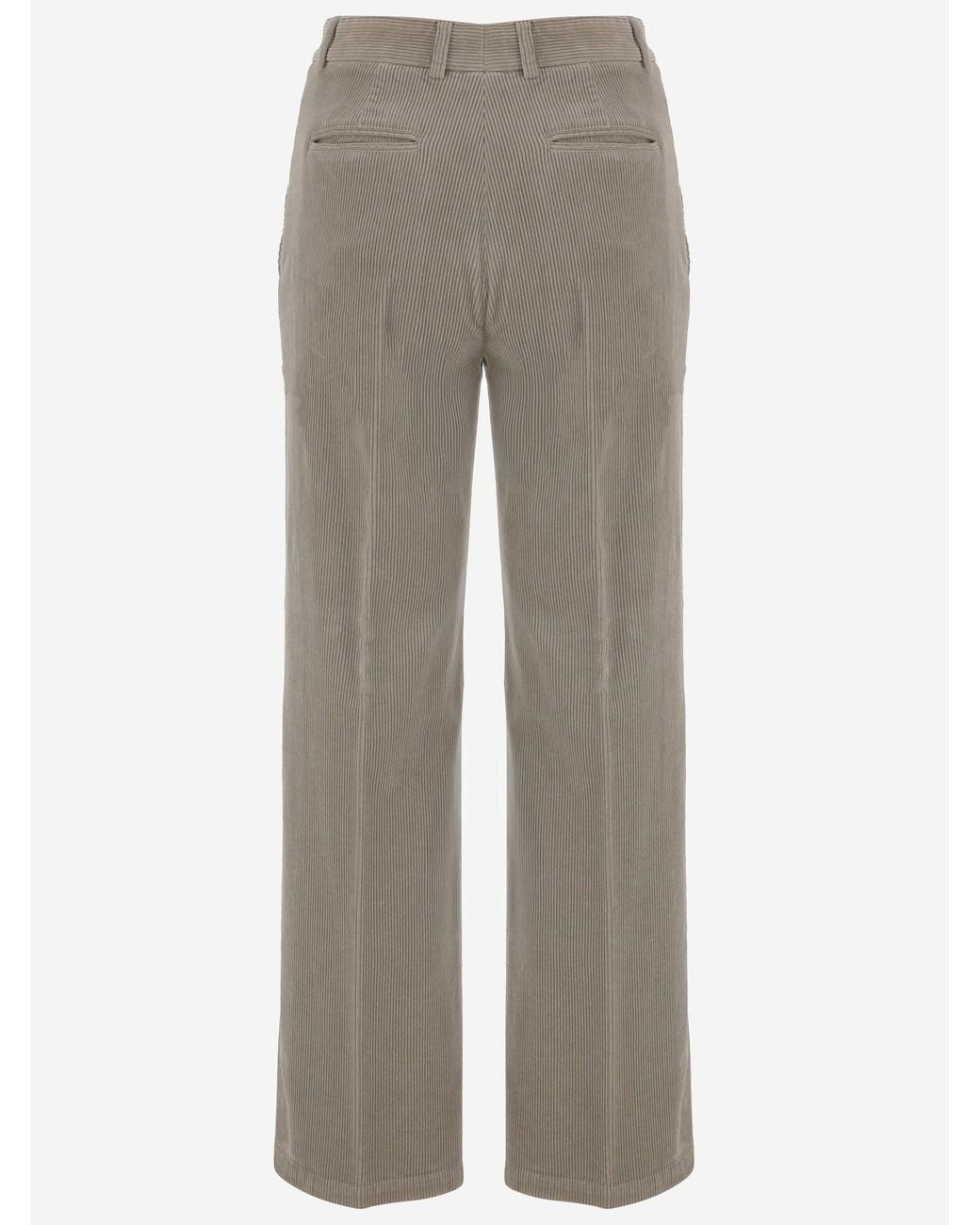 QL2 Donna Gray Stretch Cotton Pants