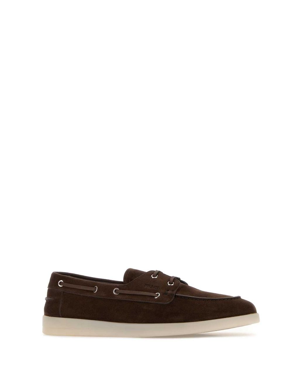 Prada Brown Suede Loafers for men