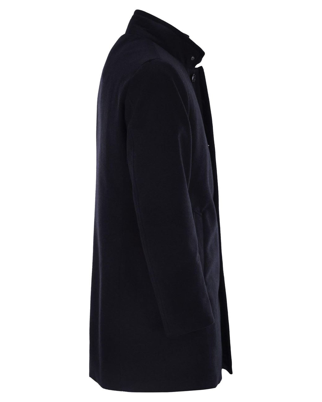 Moorer Blue Bond Single Breasted Cashmere Coat for men
