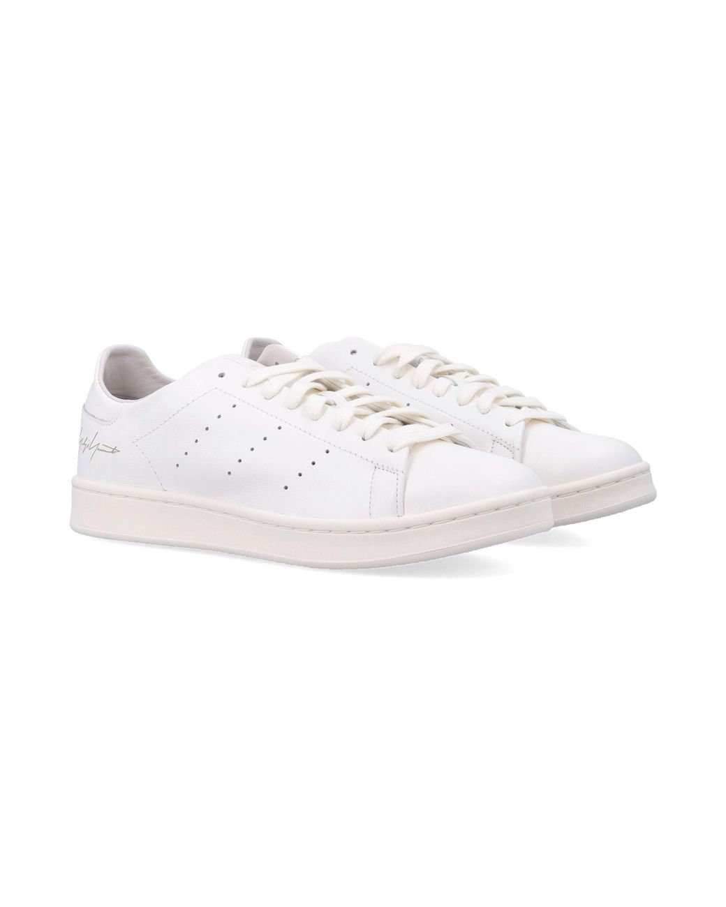 Y-3 White Stan Smith Leather Trainers