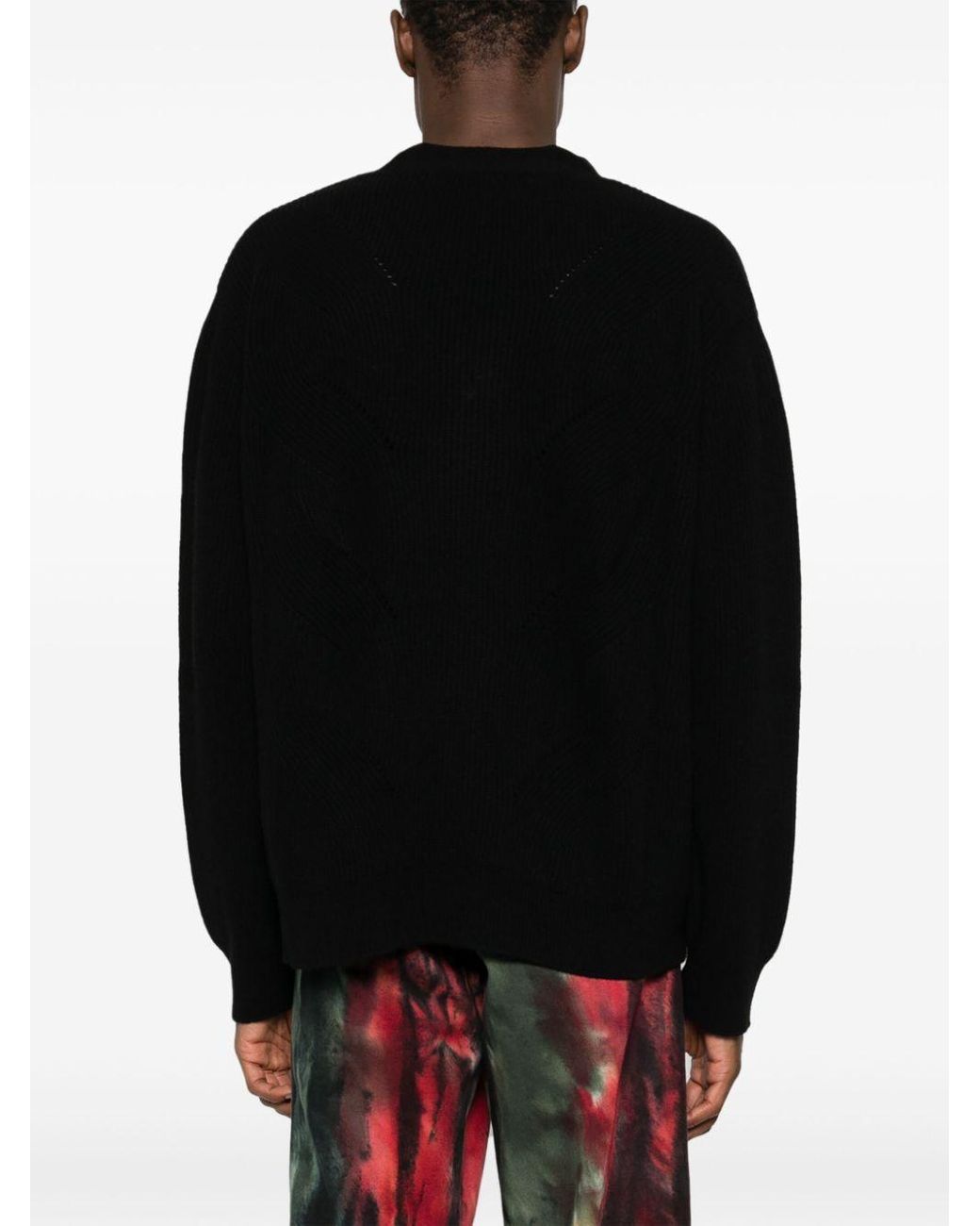 Paura Black Venezia V Neck Sweater