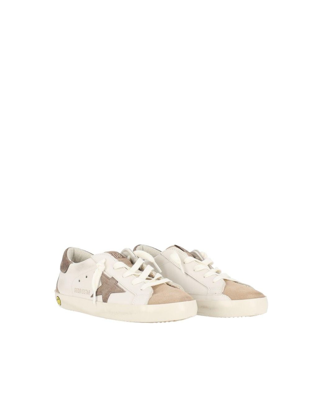 Golden Goose Deluxe Brand White Sneakers Super Star Leather Upper Suede Star Toe Tongue Spur And Heel Milk/Dark