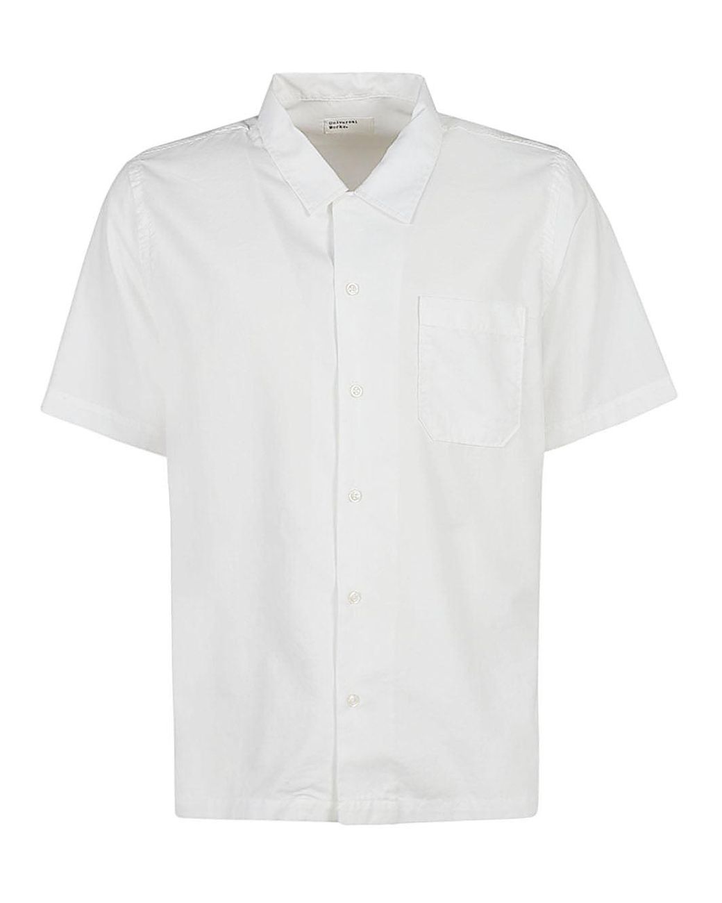 Camisa de algodón de Universal Works de hombre de color White