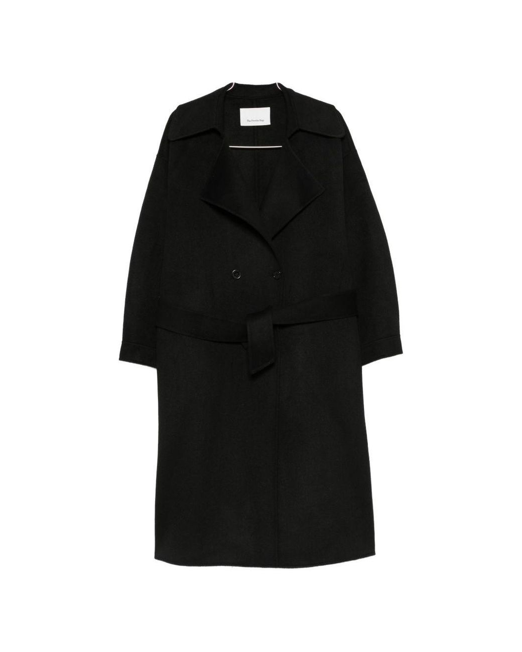 Frankie Shop Black Issen Wool Blend Long Coat