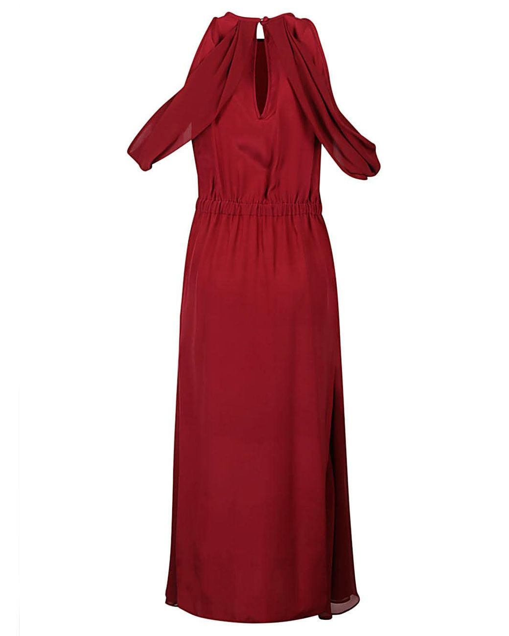 CRI.DA Red Silk Midi Dress