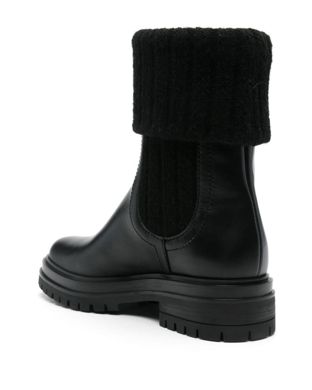 Gianvito Rossi Black Leather Chelsea Boots