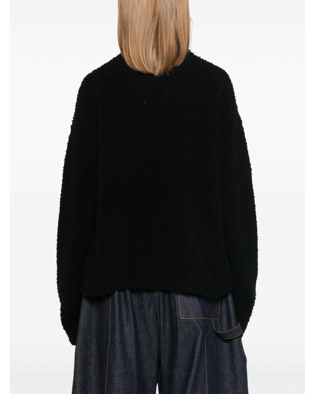 Uma Wang Black Cashmere High Neck Sweater