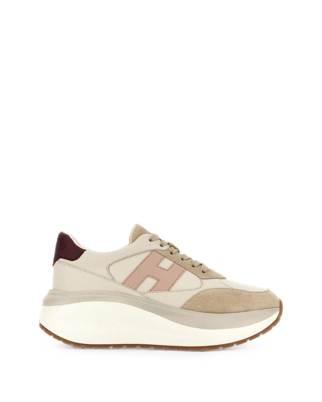 Hogan White H714 Leather Sneakers