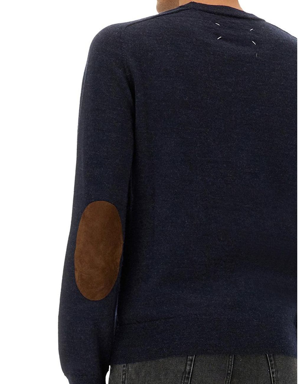 Maison Margiela Blue Wool Sweater for men