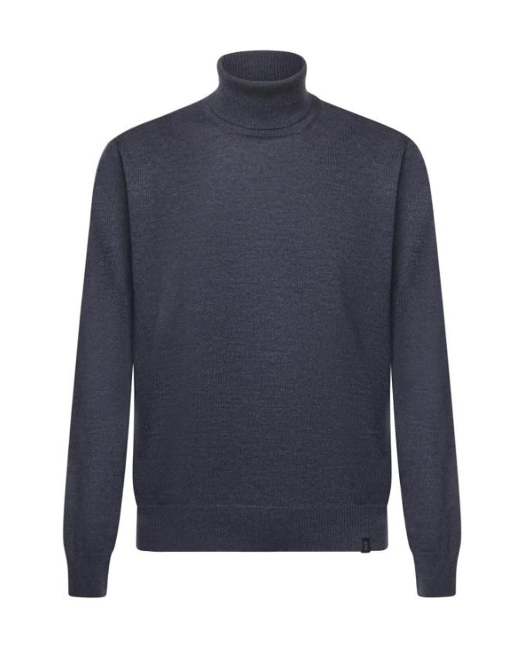 Fay Blue Wool Turtleneck for men