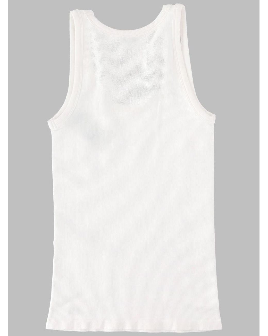MM6 by Maison Margiela White Tank Top Elasticizzato