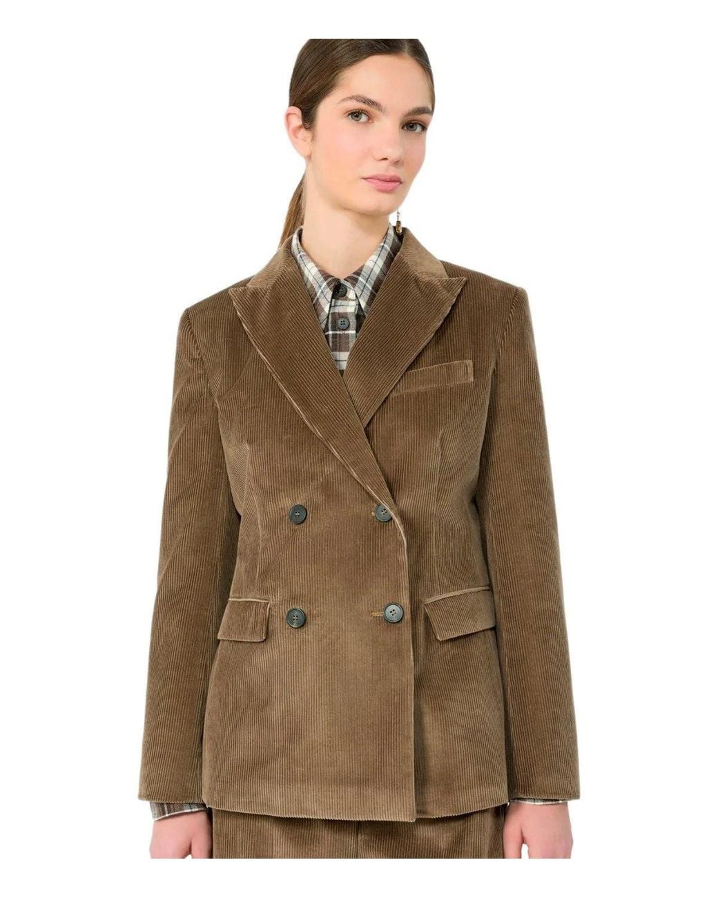 Weekend by Maxmara Green Katanga Double Breasted Blazer