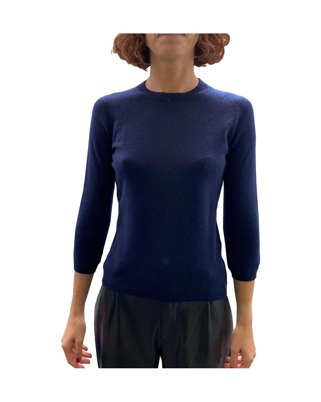 LA ROSE Blue Maglia 3/4 Cashmere