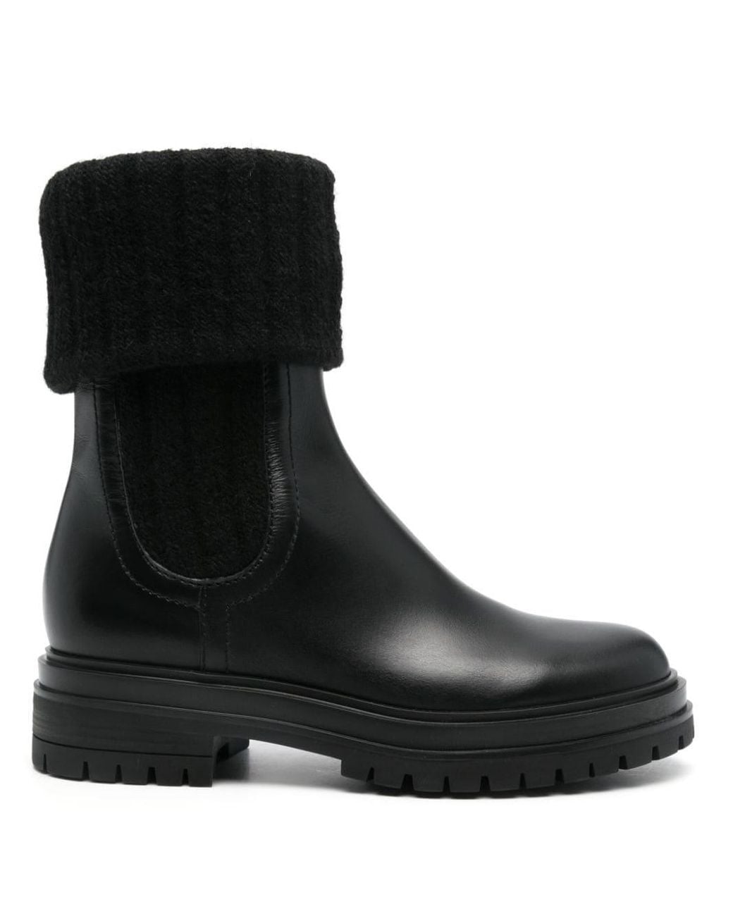 Gianvito Rossi Black Leather Chelsea Boots