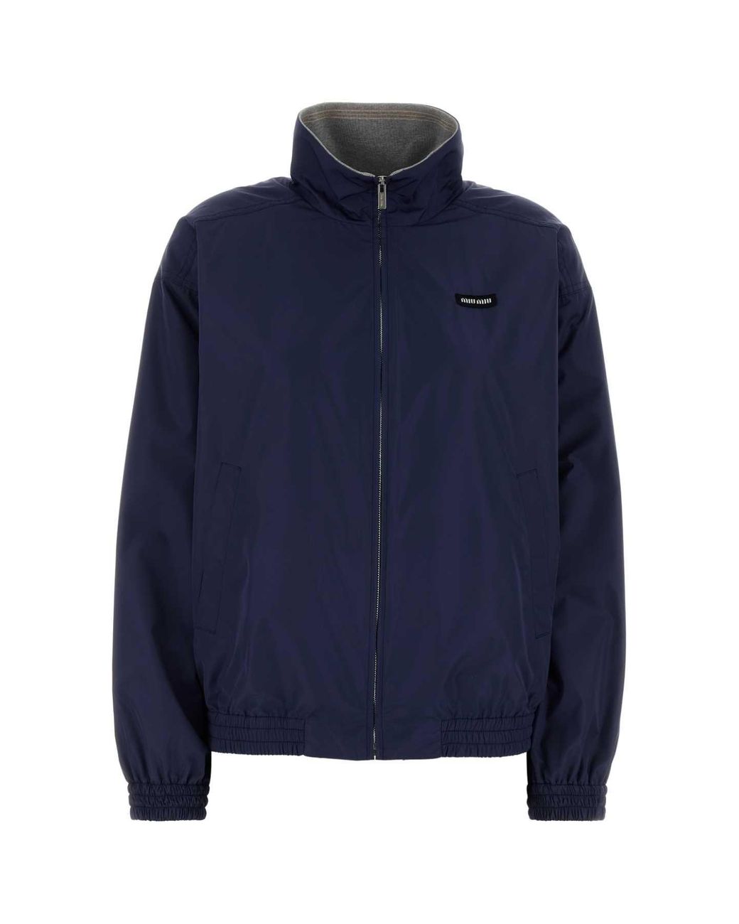 Miu Miu Blue Polyester Windbreaker