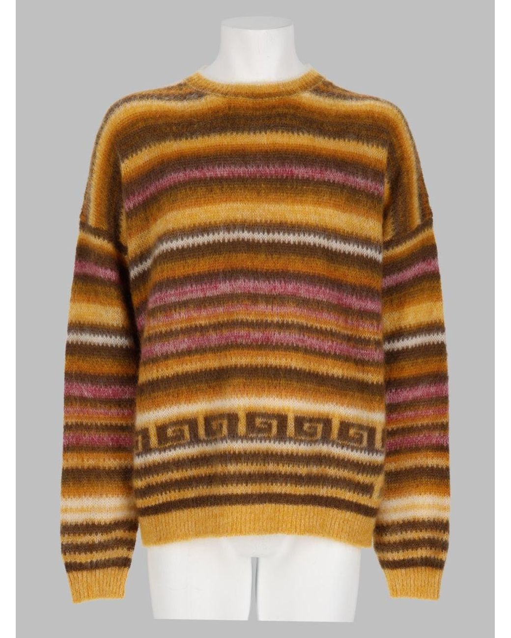 Isabel Marant Yellow Striped Crewneck Sweater for men