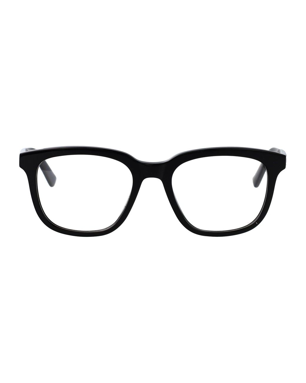 McQueen Black Transparent Recycled Acetate Glasses