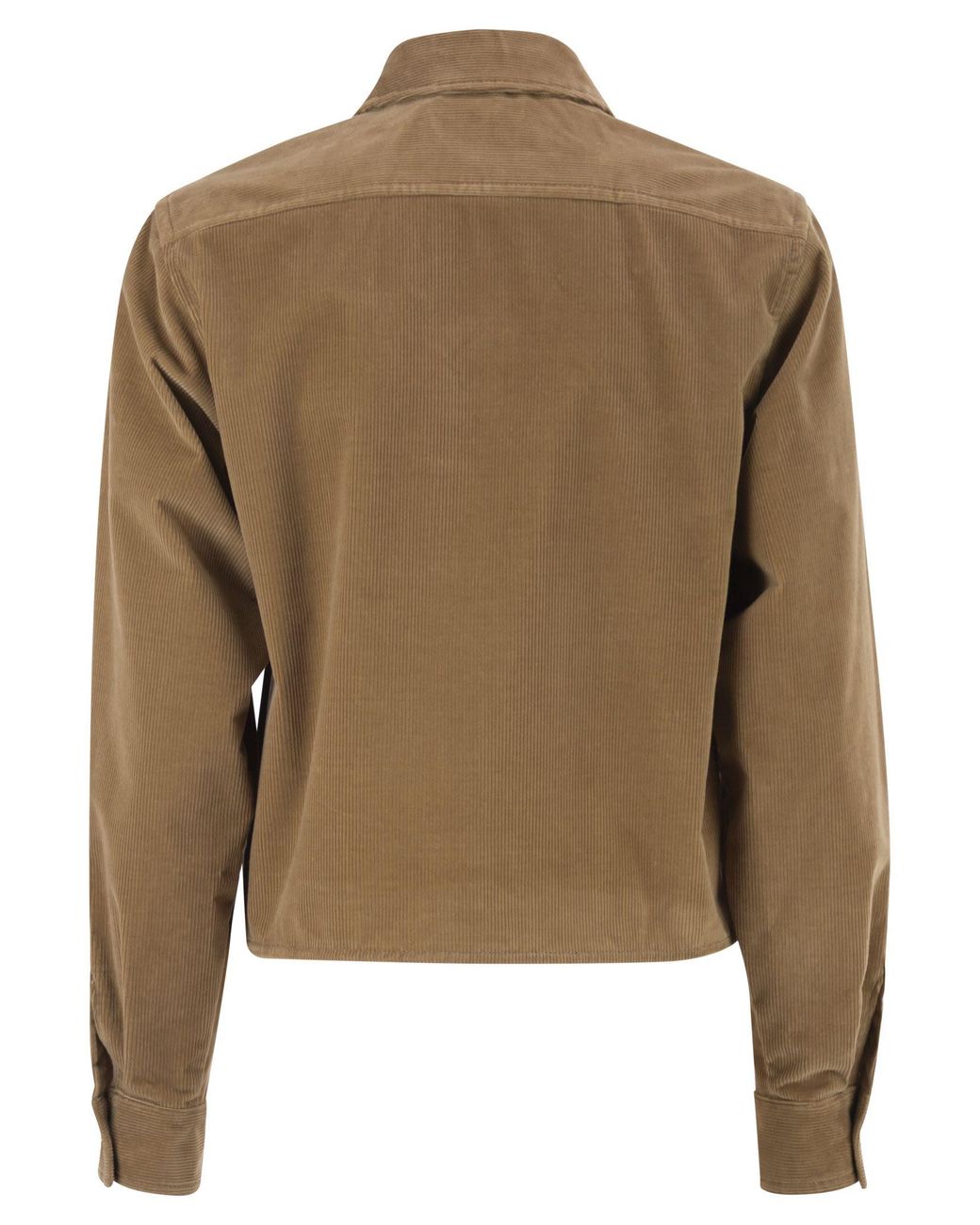 Max Mara Green Maxmara Studio Mstrivolo – Stretch Corduroy Shirt Jacket