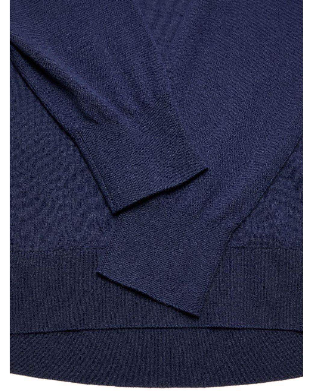 Acne Blue Silk Layered Polo Shirt