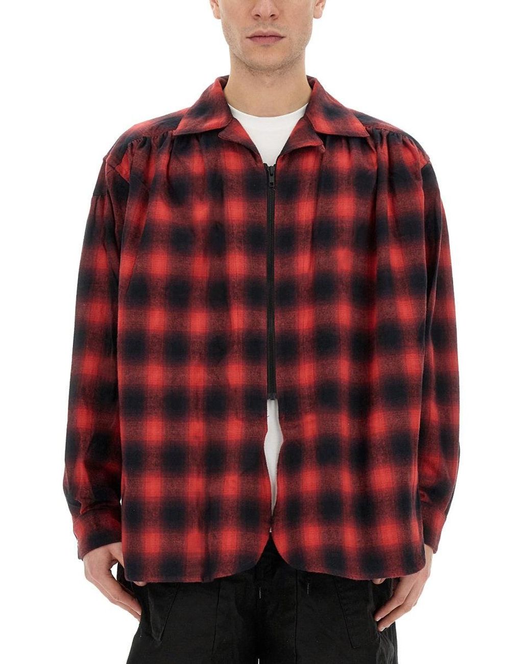 A.I.E. Red Plaid Shirt for men