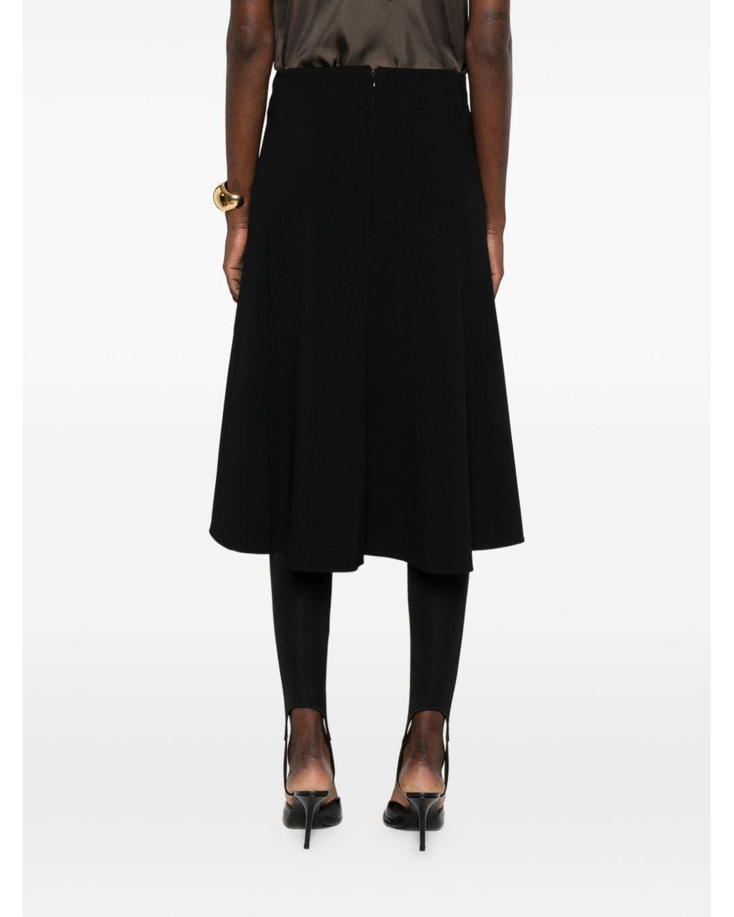 Jil Sander Black Asymmetric Short Skirt
