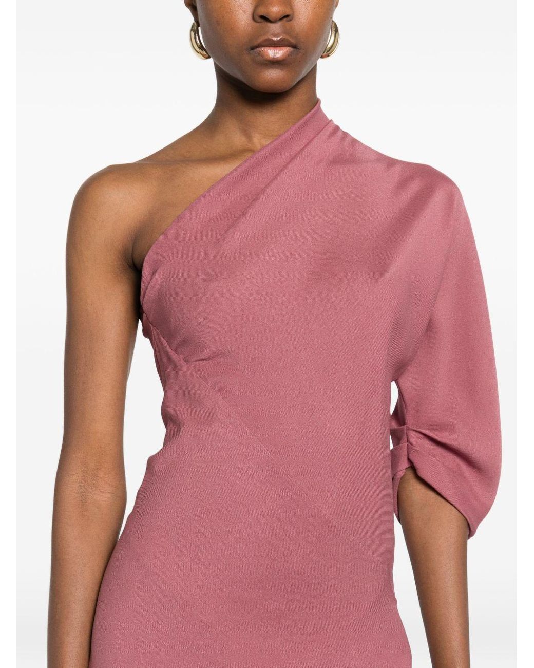 Cortana Pink Aldara Silk Long Dress